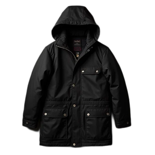 jacket, dark, barbour, black transparent PNG cut-out