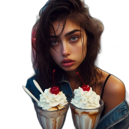 food, jacket, face, weapon transparent PNG cut-out