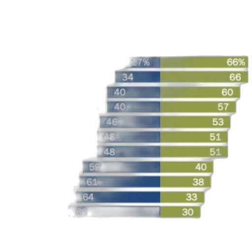 chart, shows, percentage, people transparent PNG cut-out