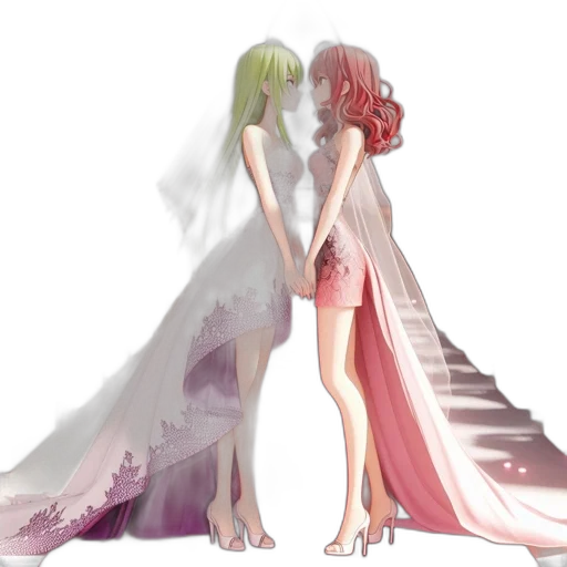 dress, concept art, watercolor, fantasy art transparent PNG cut-out