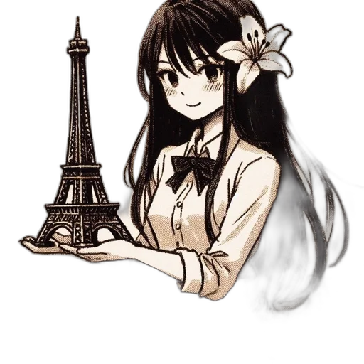 staff, dress, flower, weapon transparent PNG cut-out