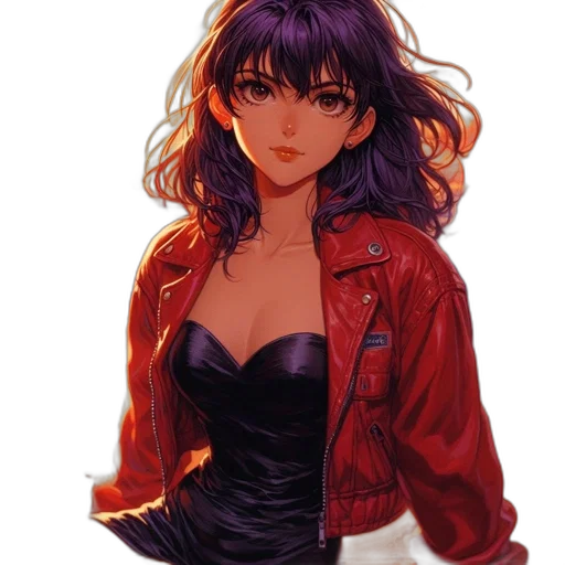 jacket, dress, face, weapon transparent PNG cut-out