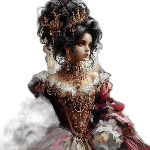 dress, crown, jewelry, mask transparent PNG cut-out