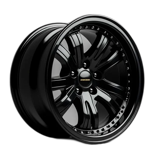 3d render, black, steel, wheels transparent PNG cut-out