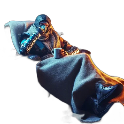 robot, mask, sword, weapon transparent PNG cut-out