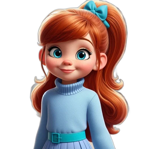 face, dress, staff, 3d render transparent PNG cut-out
