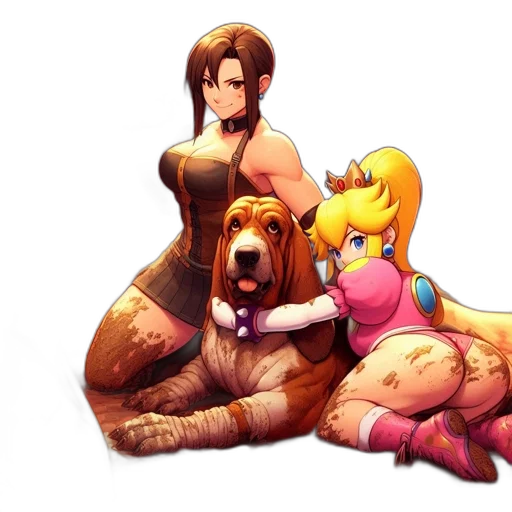 animal, dress, staff, pixel art transparent PNG cut-out