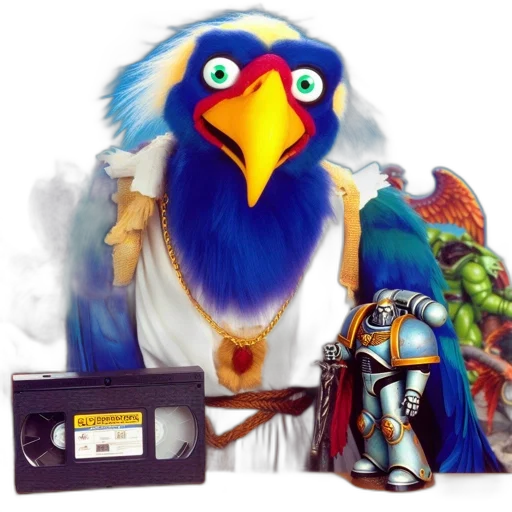 robot, animal, vaporwave, fantasy art transparent PNG cut-out