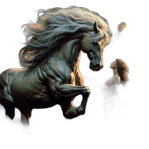 animal, dragon, hair, creature transparent PNG cut-out