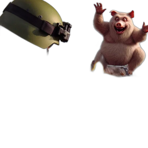 weapon, animal, creature, hat transparent PNG cut-out