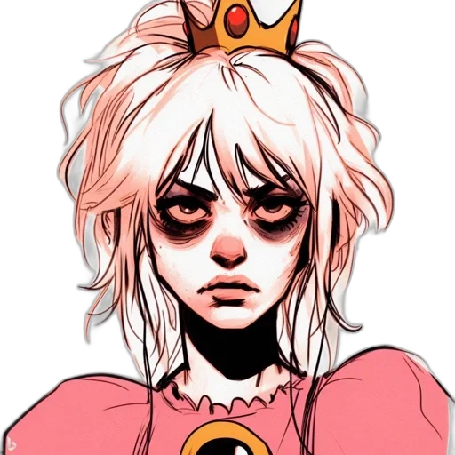 crown, face, concept art, comic book art transparent PNG cut-out