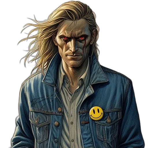 jacket, face, mask, comic book art transparent PNG cut-out