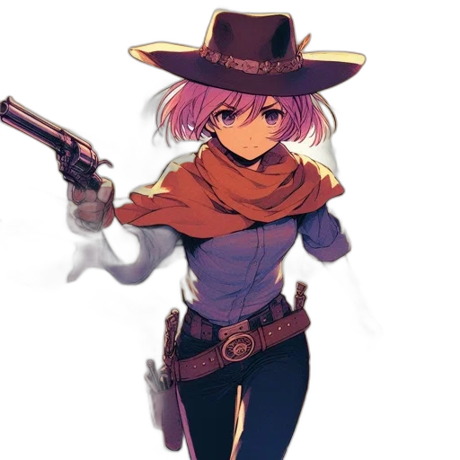 weapon, staff, hat, jacket transparent PNG cut-out