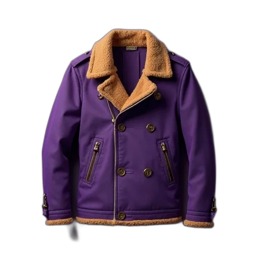jacket, 3d render, all, purple transparent PNG cut-out