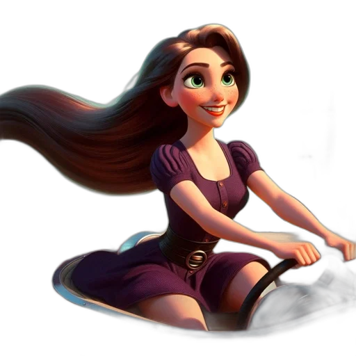 dress, staff, hair, fantasy art transparent PNG cut-out
