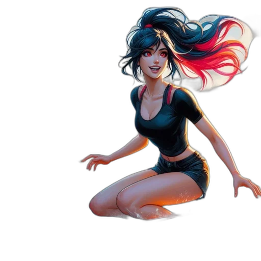 concept art, fantasy art, comic book art, anime transparent PNG cut-out