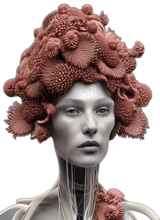 hair, crown, hat, creature transparent PNG cut-out