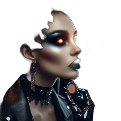 robot, face, mask, jewelry transparent PNG cut-out