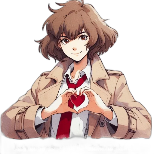 jacket, staff, anime, pixel art transparent PNG cut-out