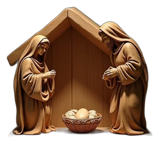 food, 3d render, nativity, scene transparent PNG cut-out