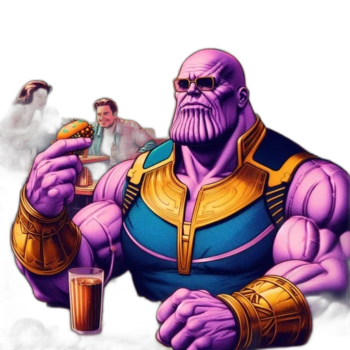 food, comic book art, concept art, pixel art transparent PNG cut-out