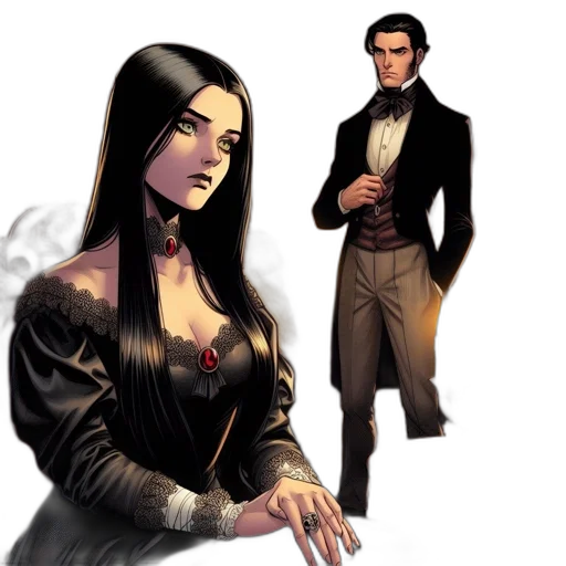 concept art, comic book art, fantasy art, dark transparent PNG cut-out