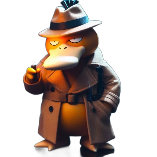 jacket, staff, hat, robot transparent PNG cut-out
