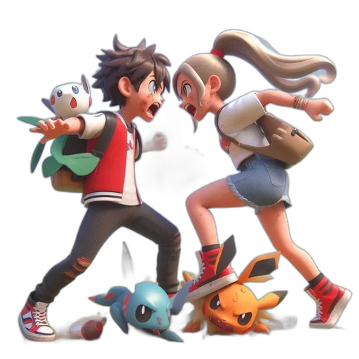 concept art, 3d render, pixel art, fire transparent PNG cut-out