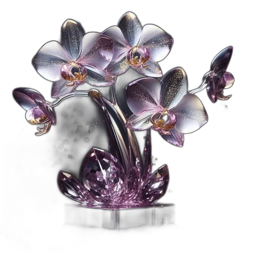 jewelry, crown, flower, 3d render transparent PNG cut-out