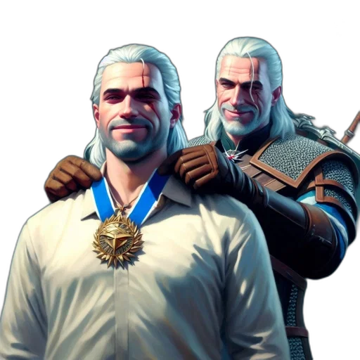 staff, jacket, weapon, face transparent PNG cut-out