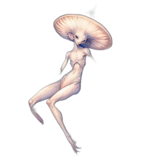creature, dress, hair, hat transparent PNG cut-out
