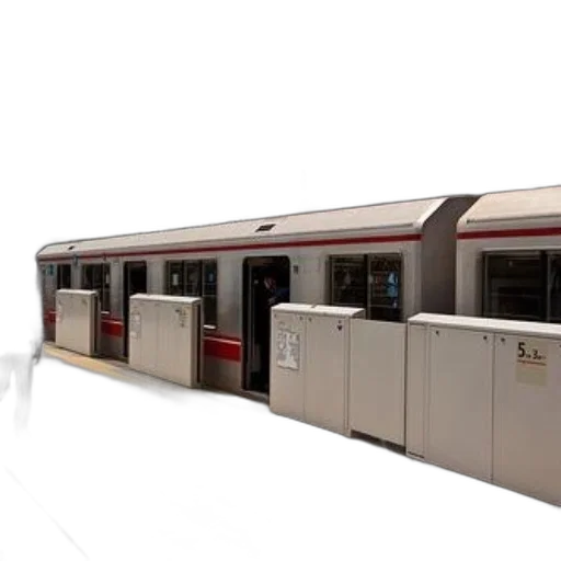 3d render, modern, train, red transparent PNG cut-out