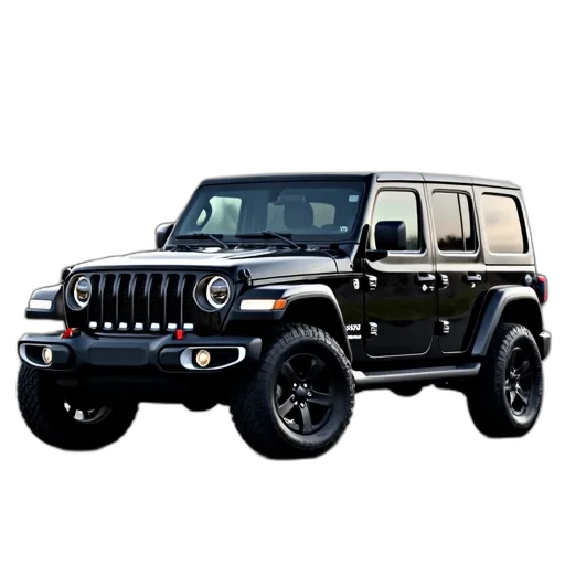 car, 3d render, photorealistic, black transparent PNG cut-out