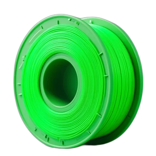 3d render, green, neon, pla transparent PNG cut-out