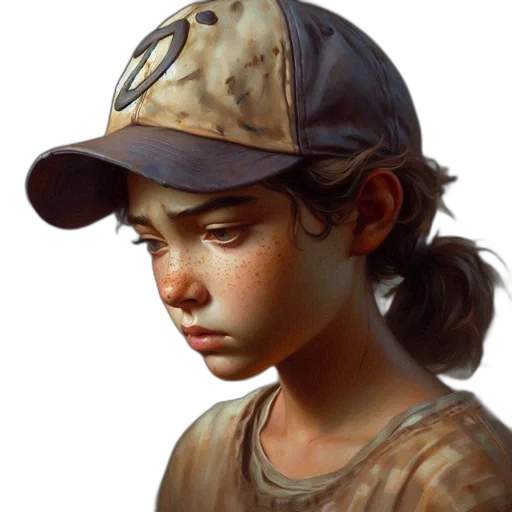 hat, face, weapon, photorealistic transparent PNG cut-out