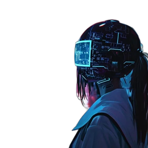robot, mask, jacket, face transparent PNG cut-out