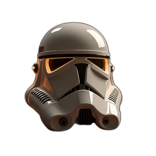 mask, weapon, concept art, 3d render transparent PNG cut-out