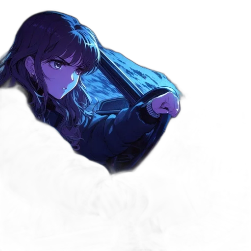 mask, umbrella, creature, hair transparent PNG cut-out