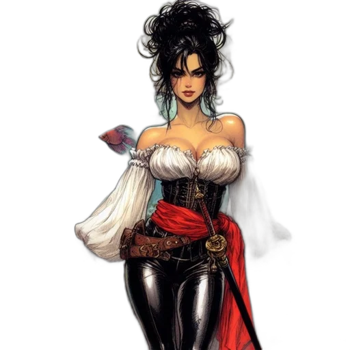 dress, comic book art, concept art, fantasy art transparent PNG cut-out