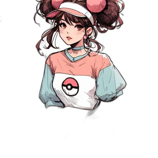 hat, staff, dress, hair transparent PNG cut-out