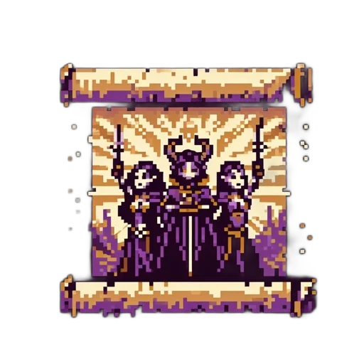 crown, staff, pixel art, fantasy art transparent PNG cut-out