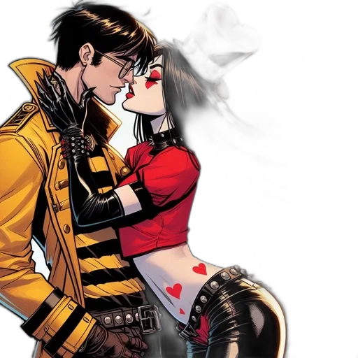 comic book art, concept art, fire, two transparent PNG cut-out