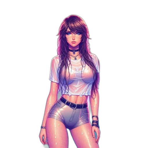 robot, dress, cyberpunk, concept art transparent PNG cut-out