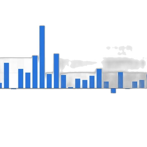 blue, bar, chart, shows transparent PNG cut-out