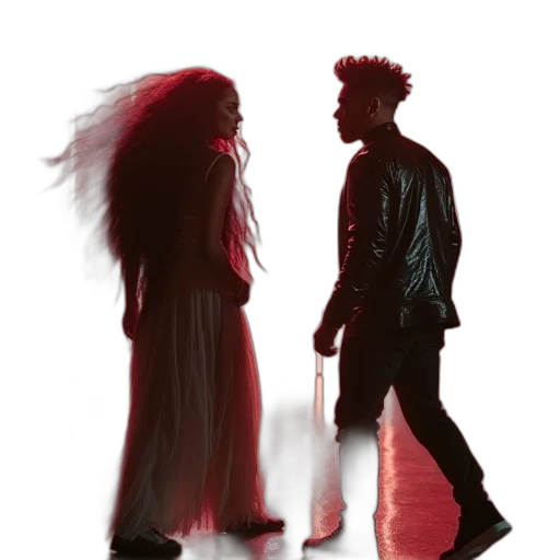 hair, jacket, concept art, 3d render transparent PNG cut-out