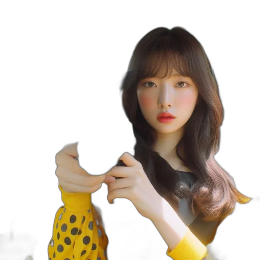 dress, hair, 3d render, photorealistic transparent PNG cut-out