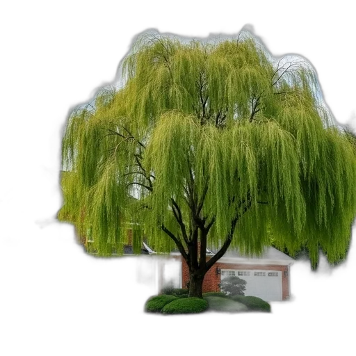 tree, hair, photorealistic, 3d render transparent PNG cut-out