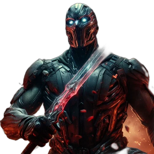 mask, concept art, comic book art, 3d render transparent PNG cut-out