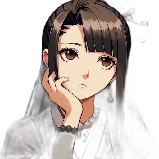 face, crown, staff, anime transparent PNG cut-out