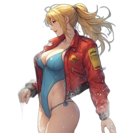 jacket, dress, weapon, concept art transparent PNG cut-out